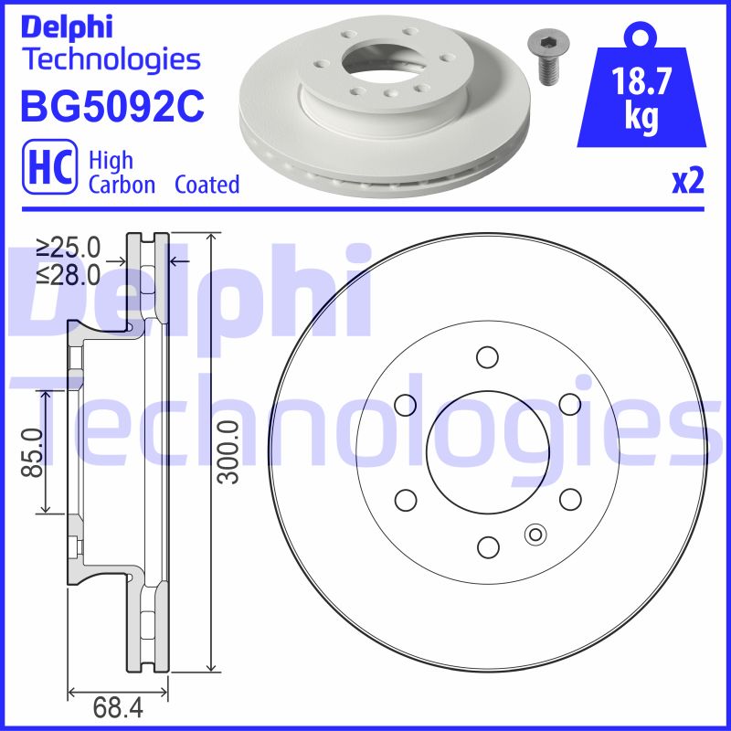 Disc frana BG5092C DELPHI