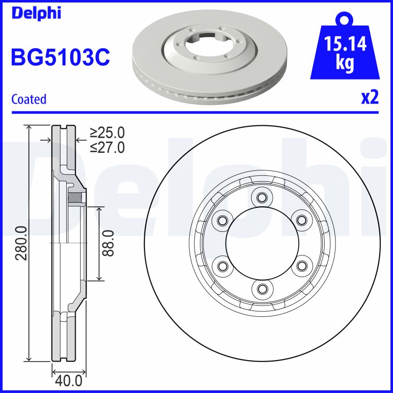 Disc frana BG5103C DELPHI