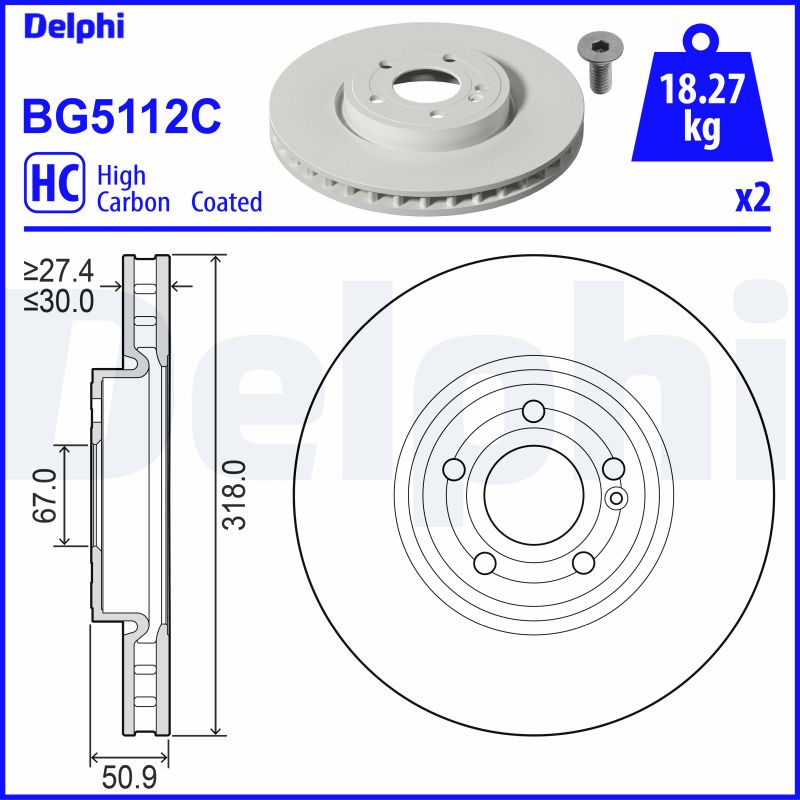 Disc frana BG5112C DELPHI