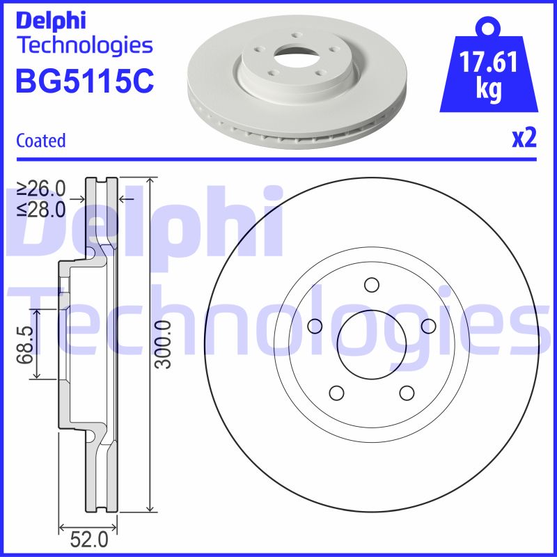 Disc frana BG5115C DELPHI