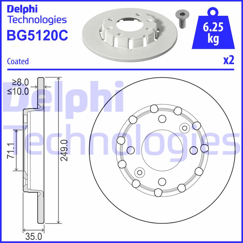 Disc frana BG5120C DELPHI