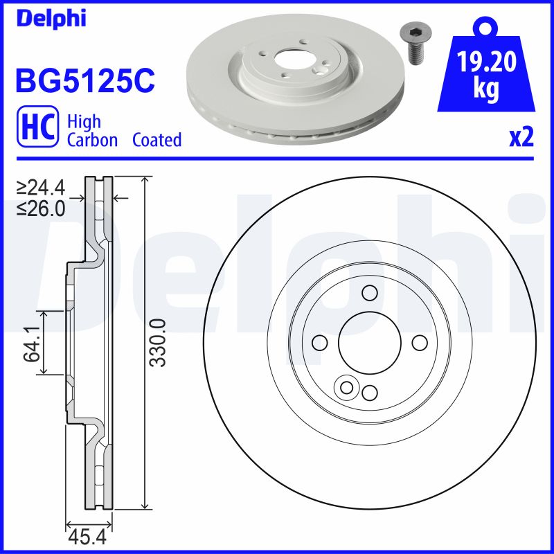 Disc frana BG5125C DELPHI