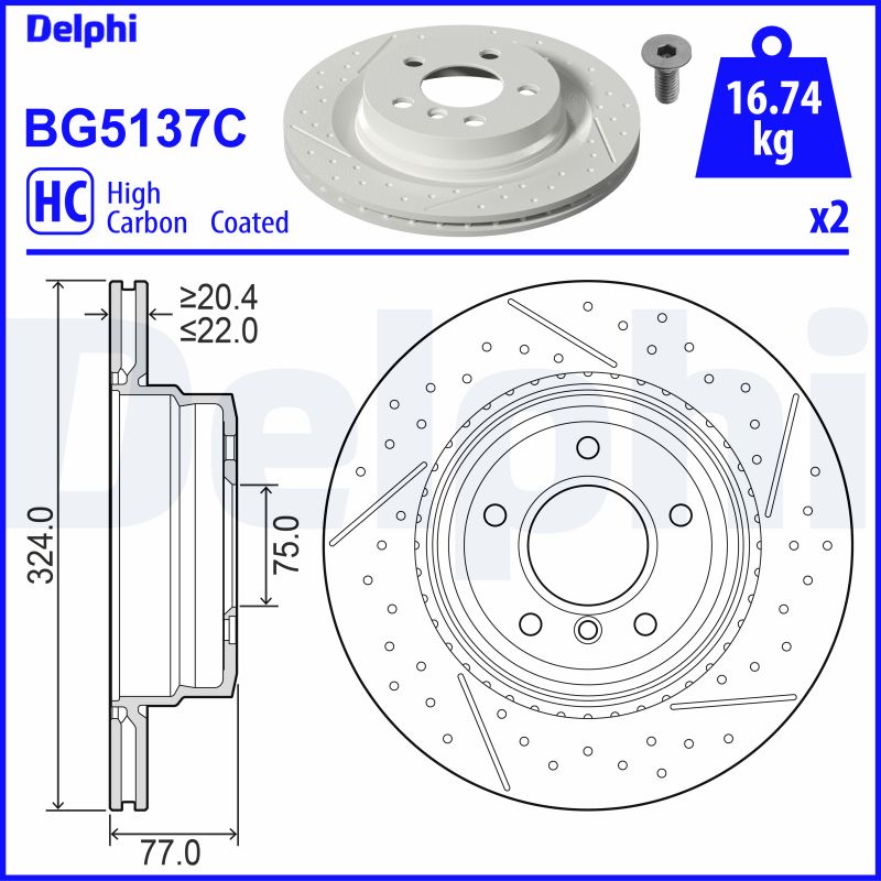 Disc frana BG5137C DELPHI