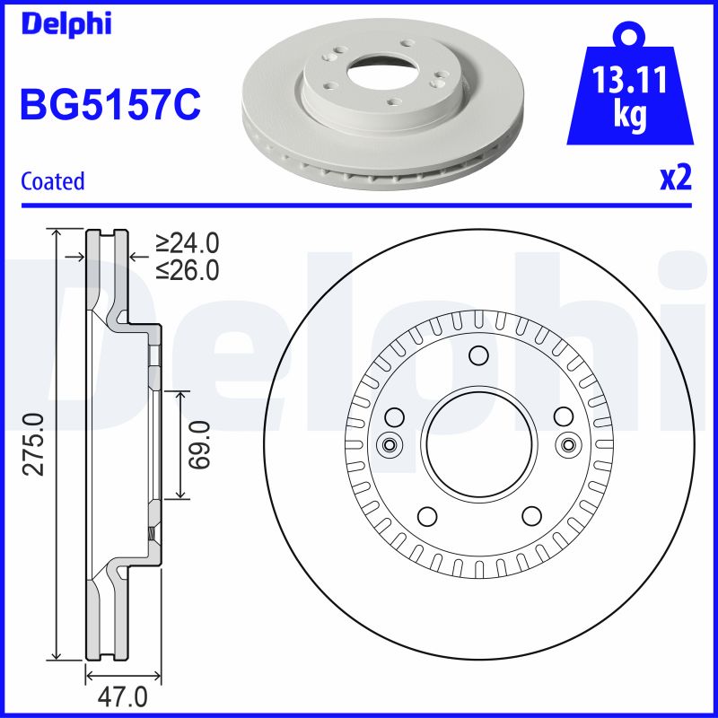 Disc frana BG5157C DELPHI