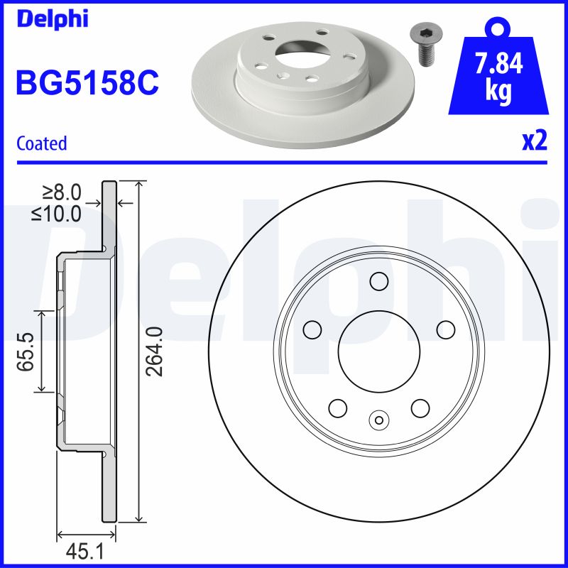 Disc frana BG5158C DELPHI