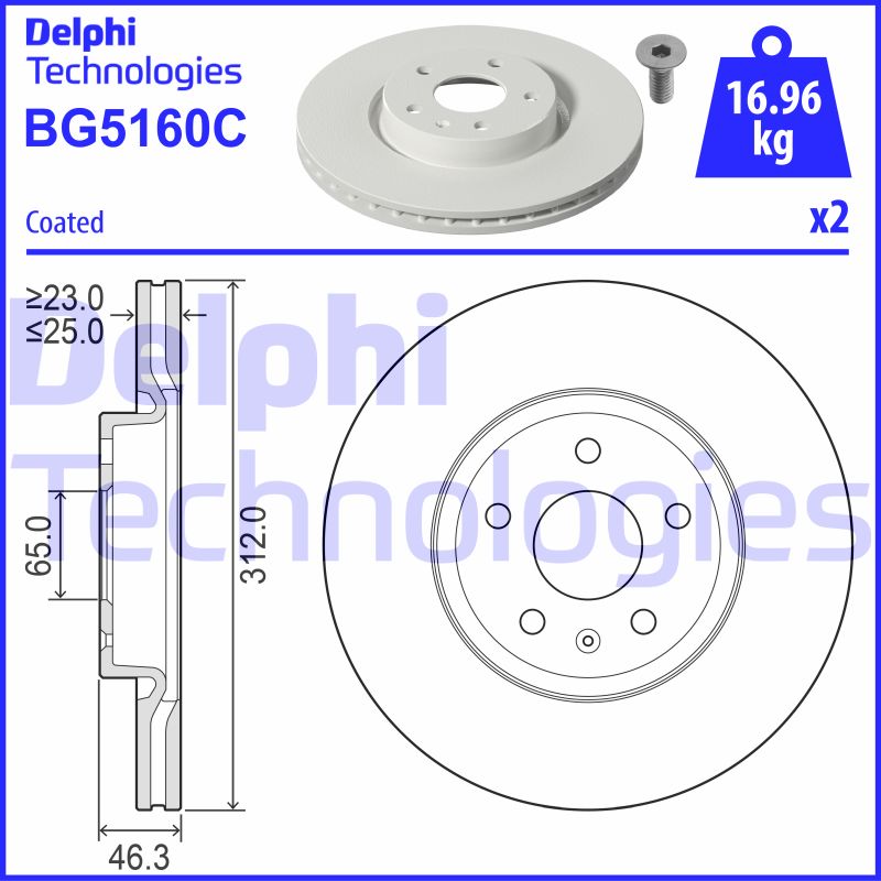 Disc frana BG5160C DELPHI