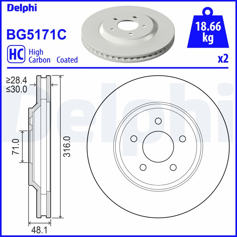Disc frana BG5171C DELPHI