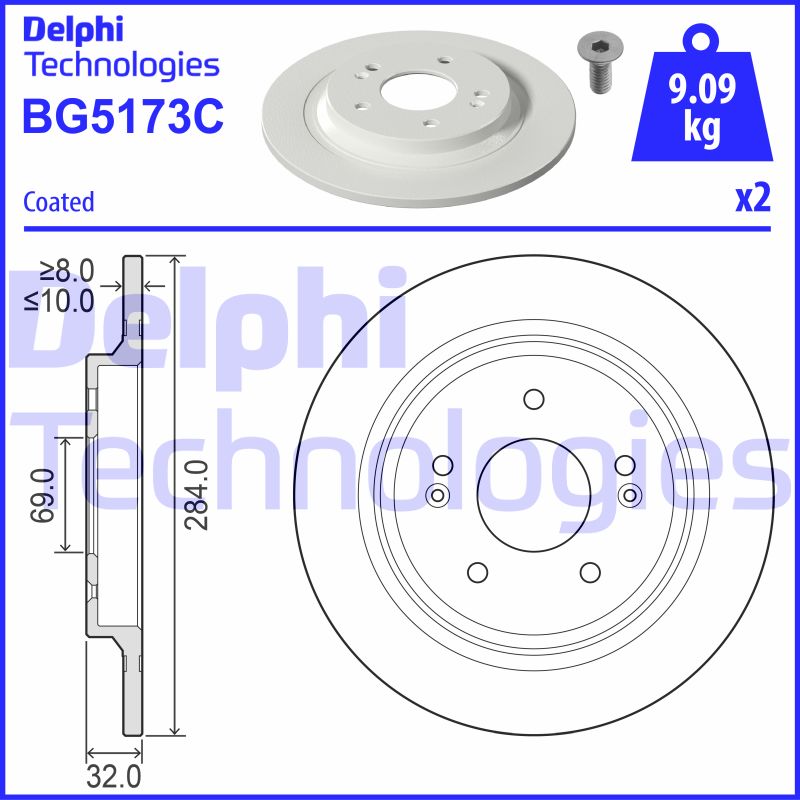 Disc frana BG5173C DELPHI