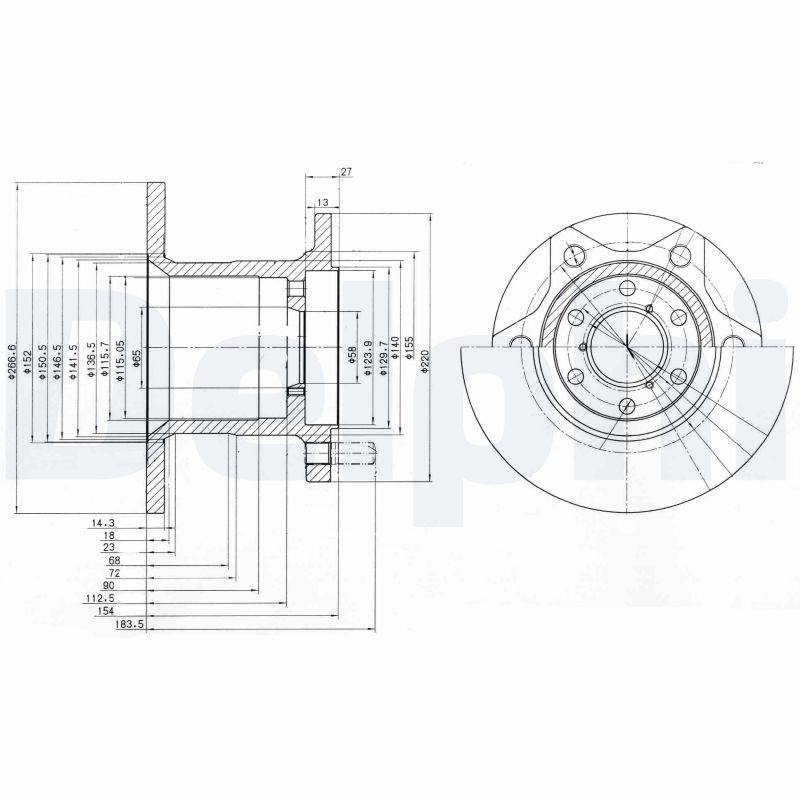 Disc frana BG649 DELPHI