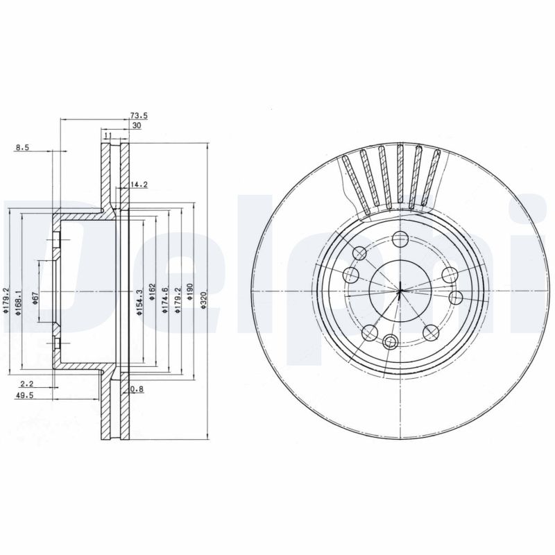 Disc frana BG739 DELPHI