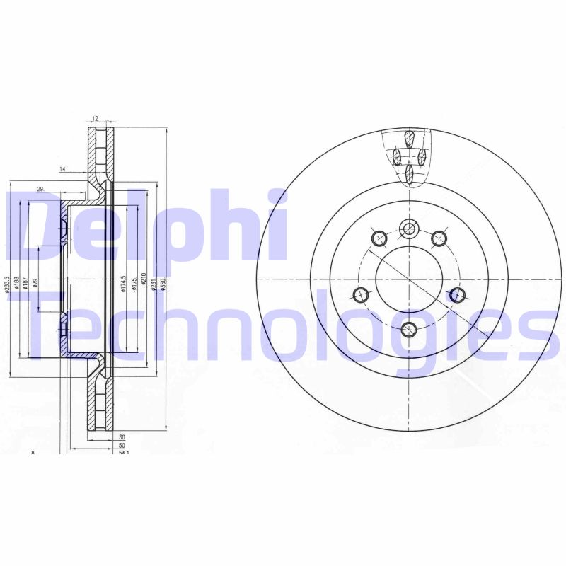 Disc frana BG9007C DELPHI