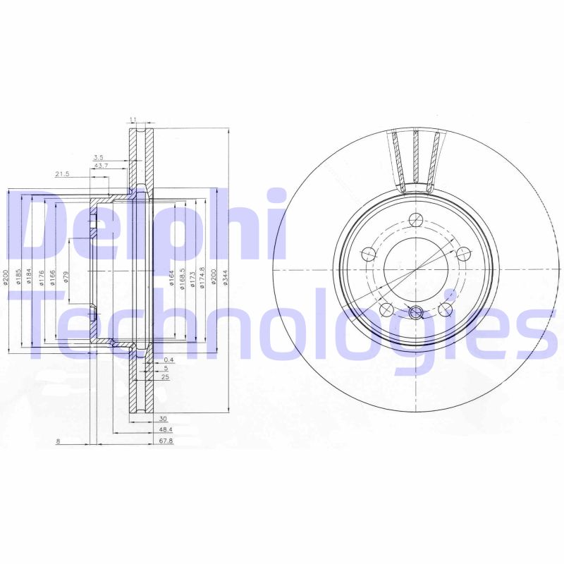 Disc frana BG9008C DELPHI