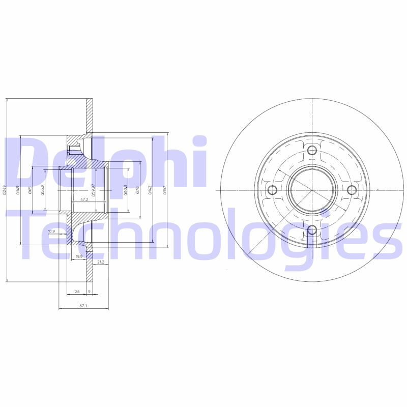 Disc frana BG9021RS DELPHI