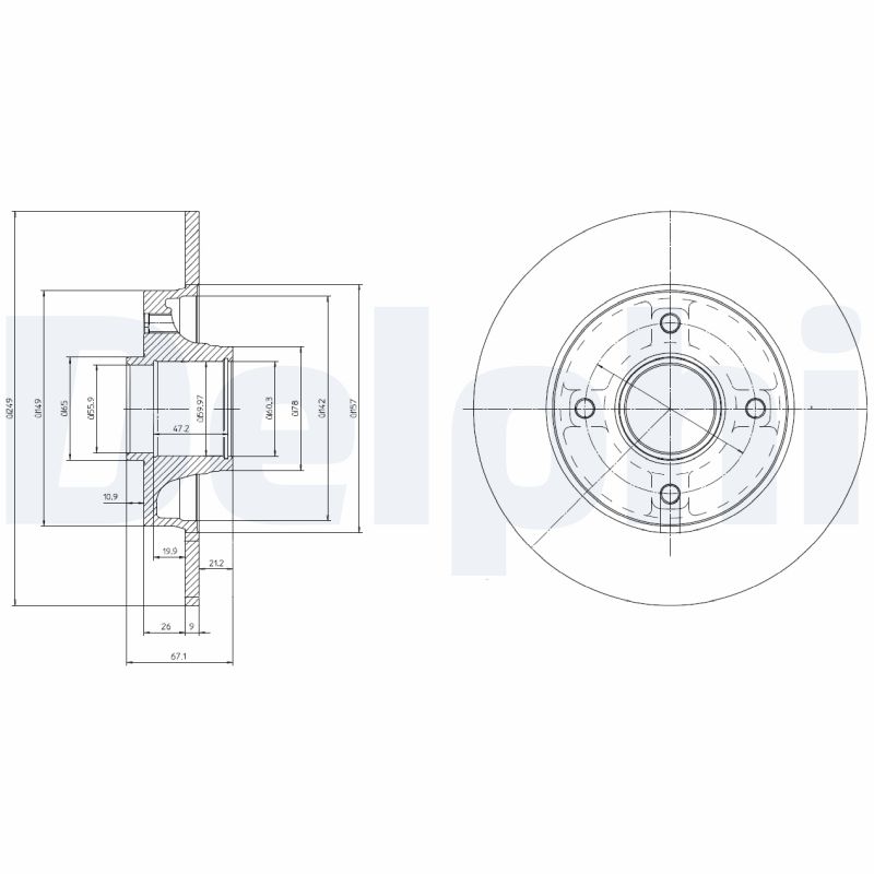Disc frana BG9021RSC DELPHI