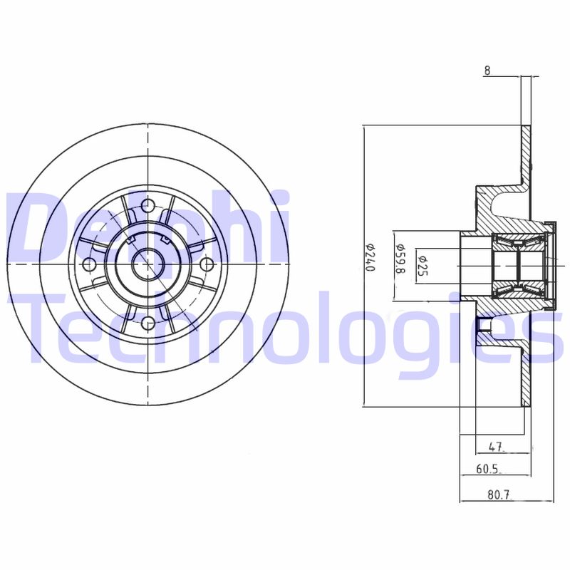 Disc frana BG9028RS DELPHI