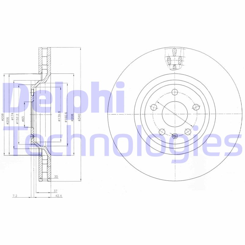 Disc frana BG9054 DELPHI