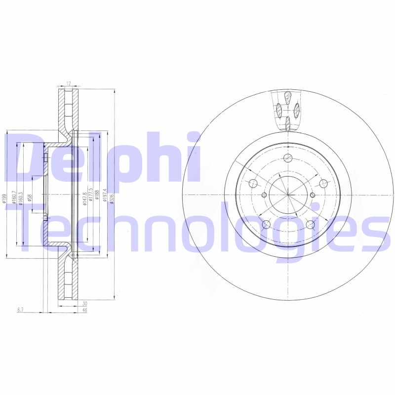 Disc frana BG9055 DELPHI