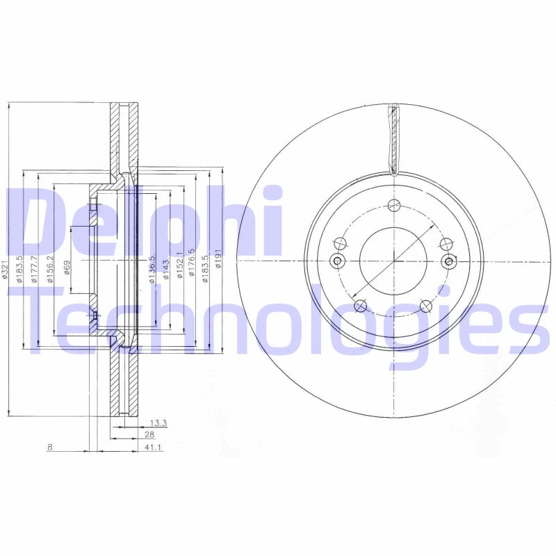 Disc frana BG9056C DELPHI