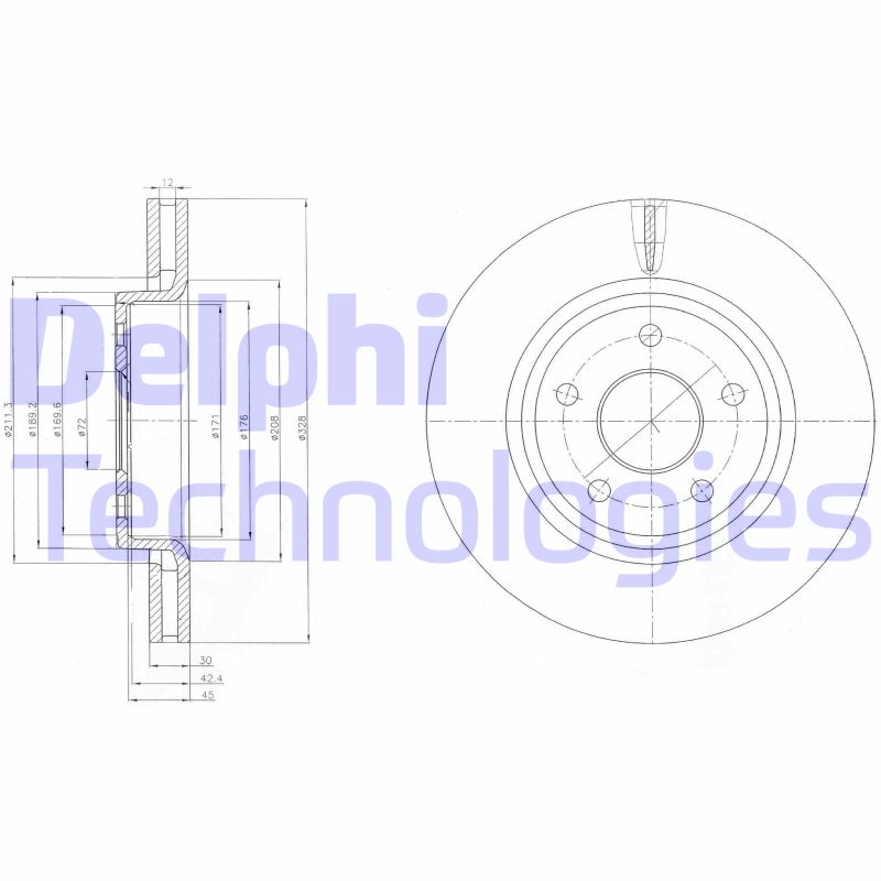 Disc frana BG9058 DELPHI