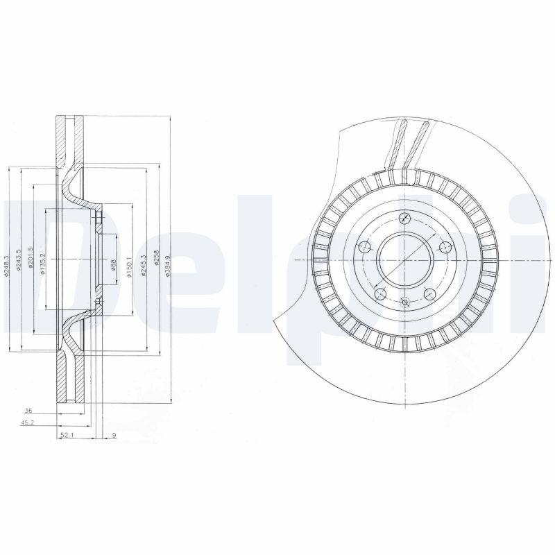 Disc frana BG9065 DELPHI