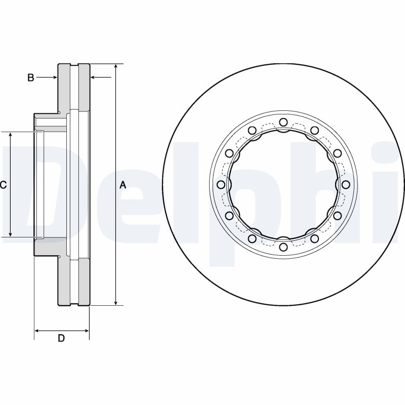 Disc frana BG9066 DELPHI