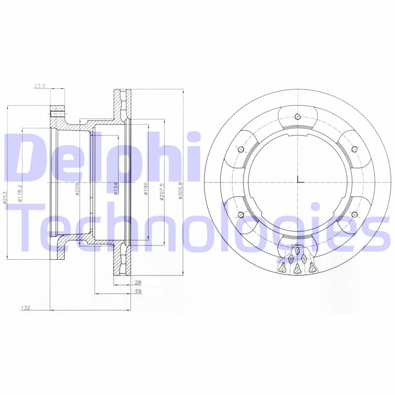 Disc frana BG9069 DELPHI