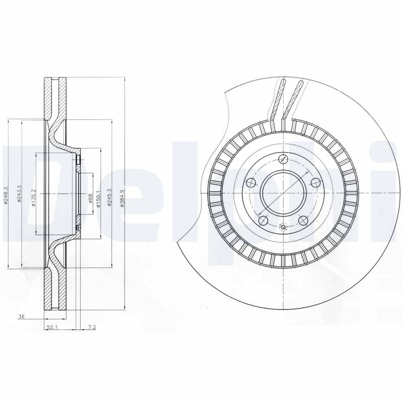 Disc frana BG9070 DELPHI