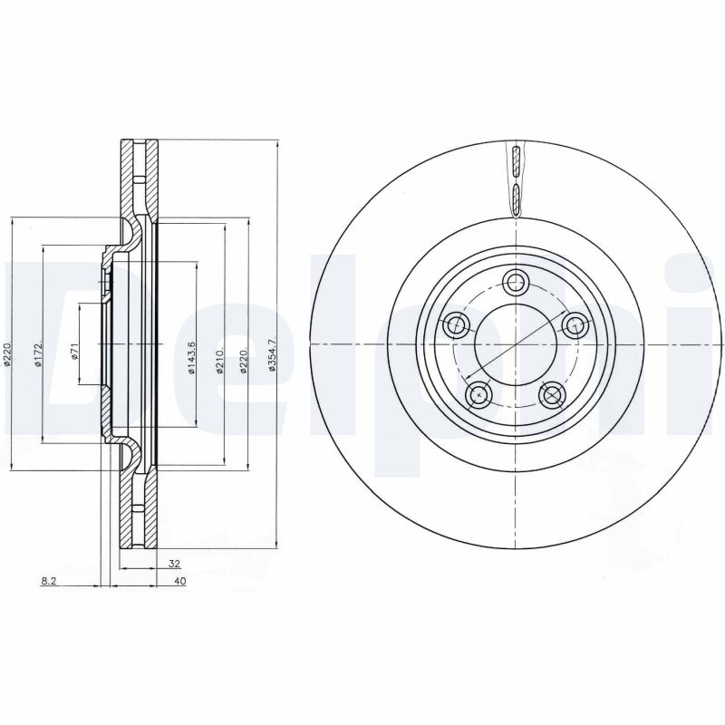 Disc frana BG9071 DELPHI