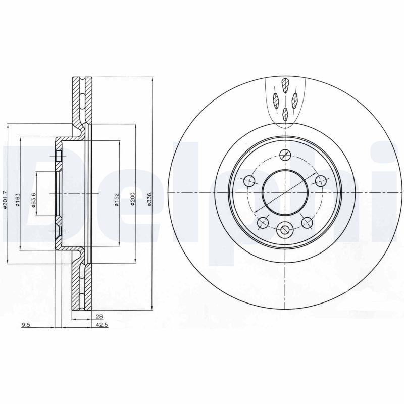 Disc frana BG9077C DELPHI