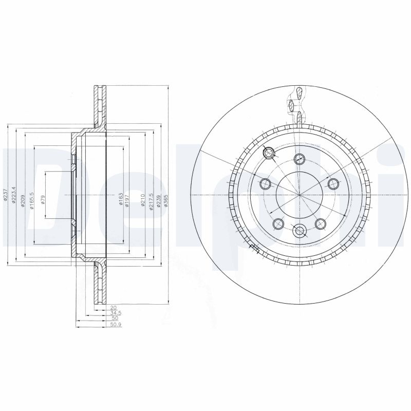 Disc frana BG9082C DELPHI