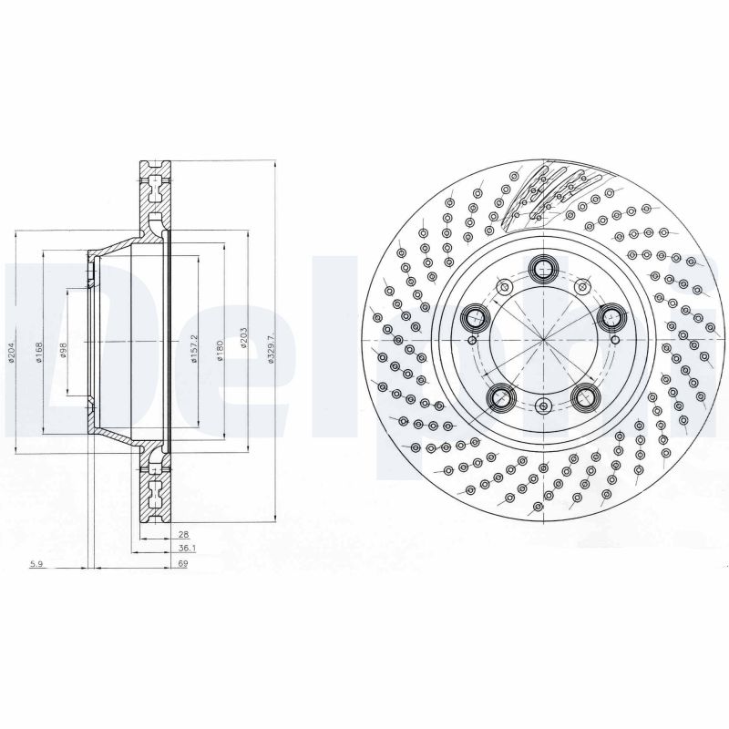 Disc frana BG9096 DELPHI