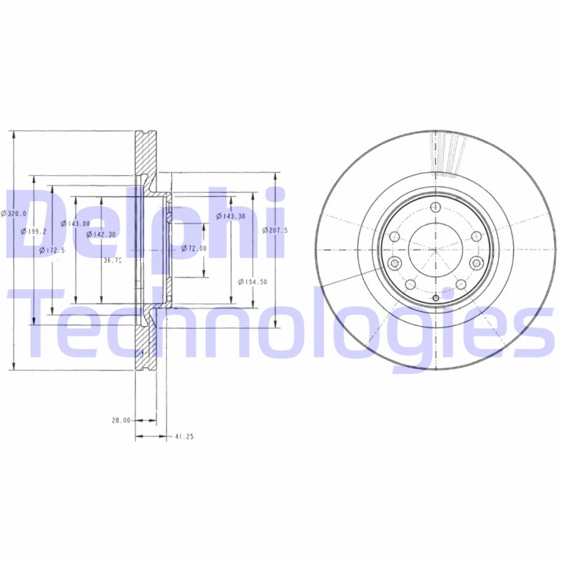 Disc frana BG9104 DELPHI