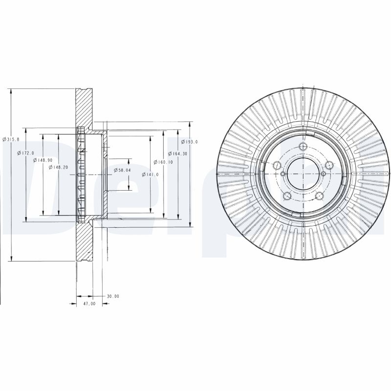 Disc frana BG9105 DELPHI
