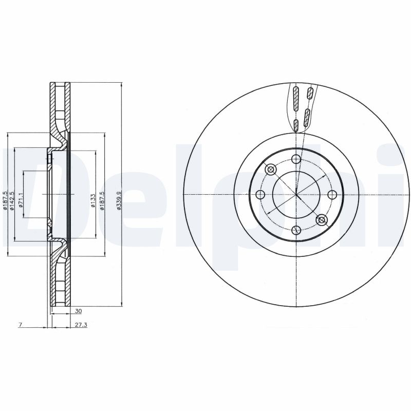 Disc frana BG9107C DELPHI