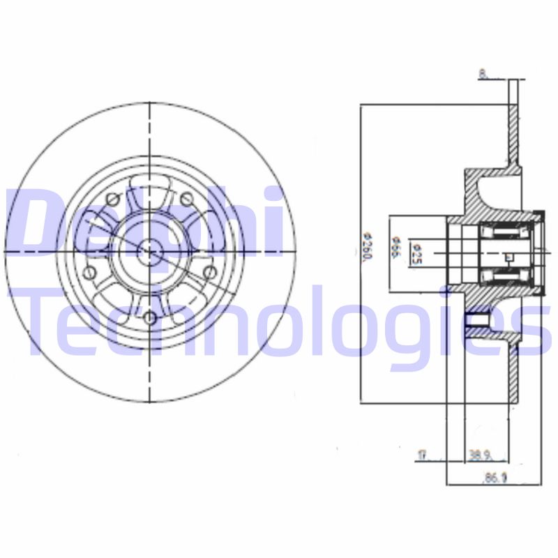 Disc frana BG9112RS DELPHI