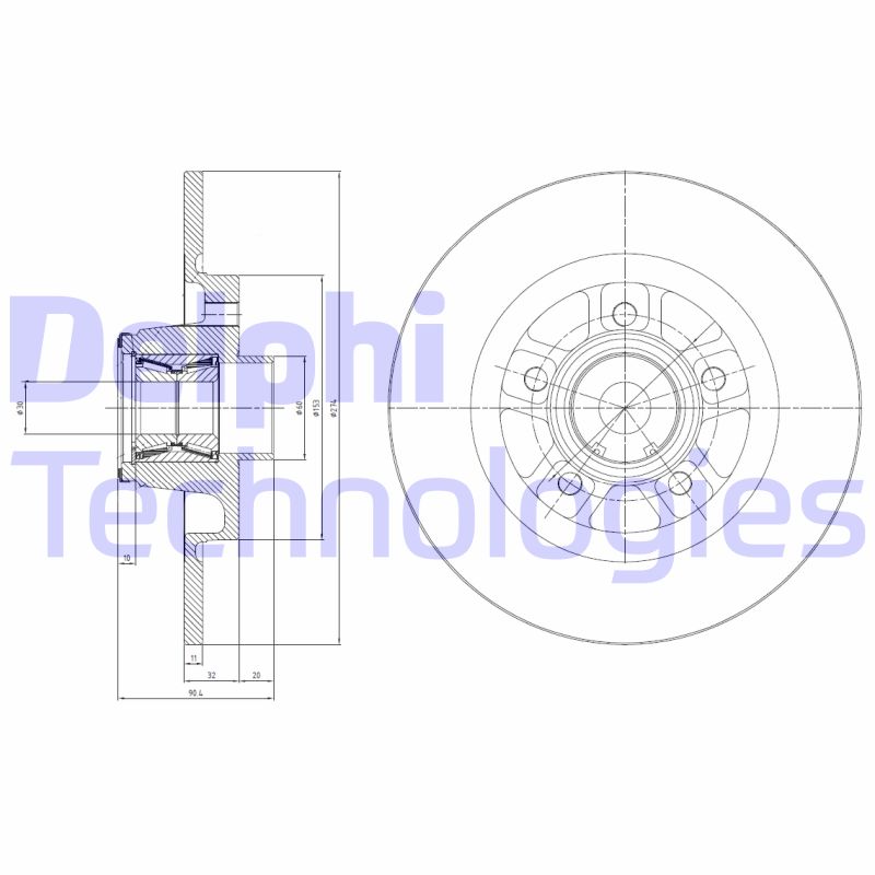 Disc frana BG9113RSC DELPHI