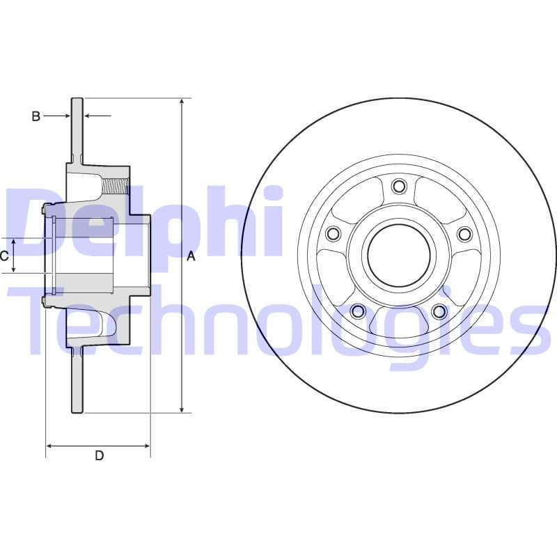 Disc frana BG9137RS DELPHI