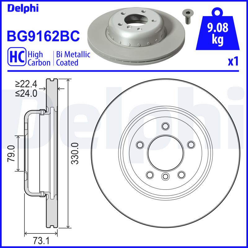 Disc frana BG9162BC DELPHI