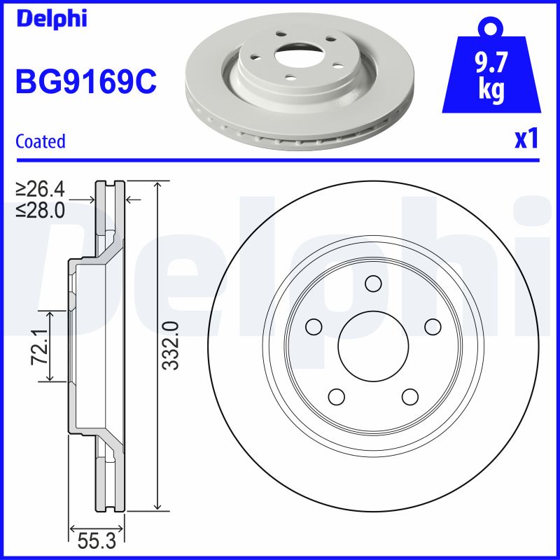 Disc frana BG9169C DELPHI