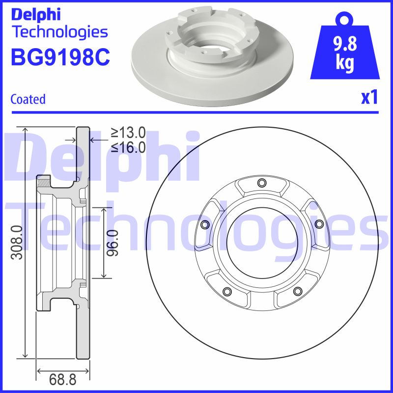 Disc frana BG9198C DELPHI