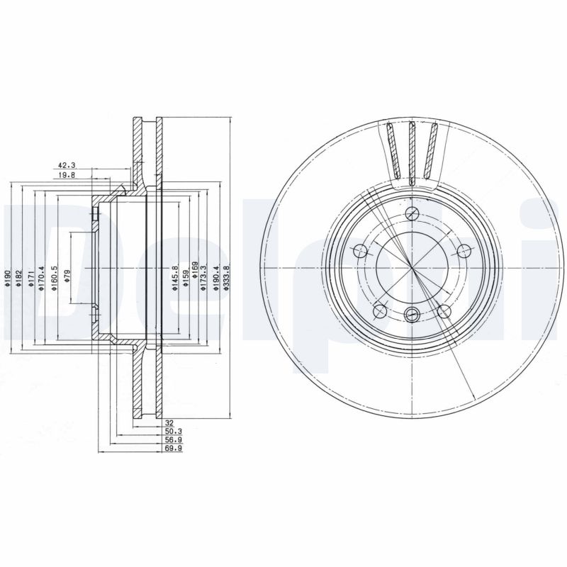 Disc frana BG9212 DELPHI