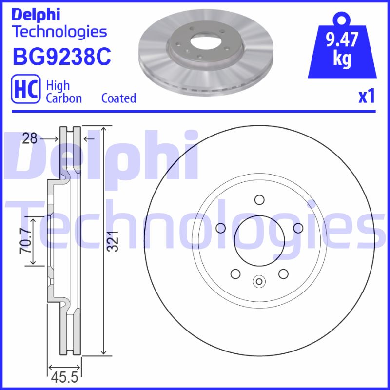 Disc frana BG9238C DELPHI