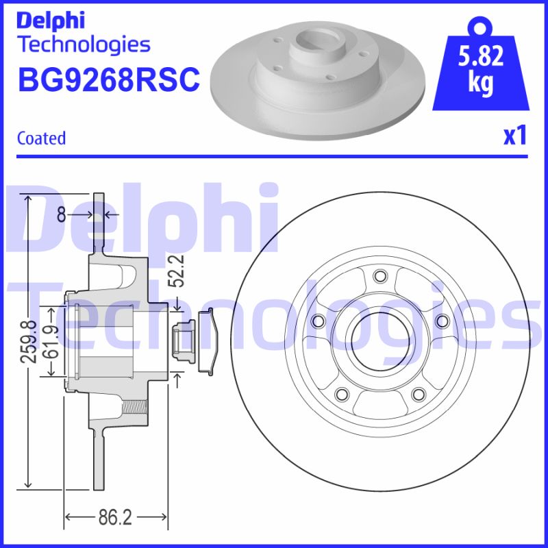 Disc frana BG9268RSC DELPHI