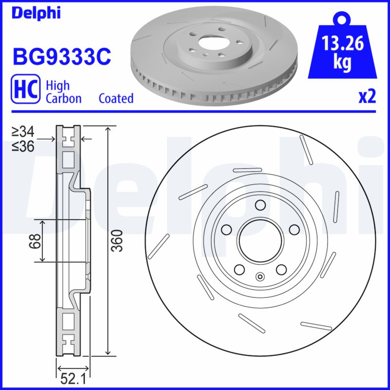 Disc frana BG9333C DELPHI
