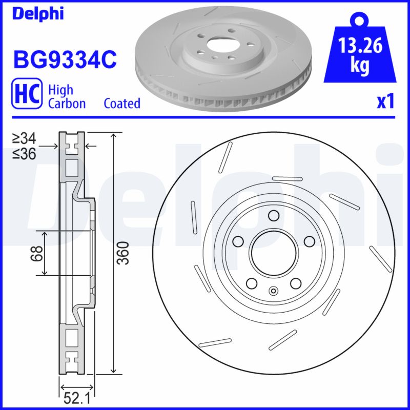 Disc frana BG9334C DELPHI