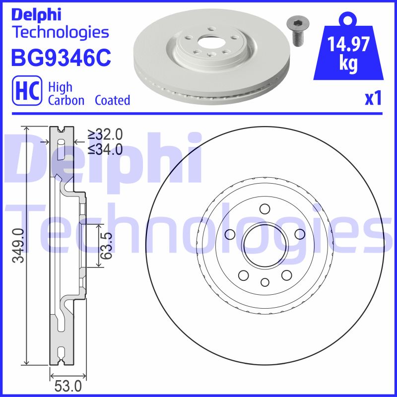 Disc frana BG9346C DELPHI