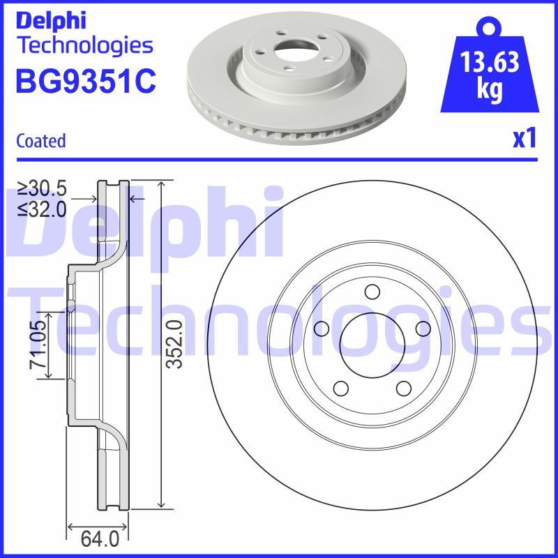 Disc frana BG9351C DELPHI