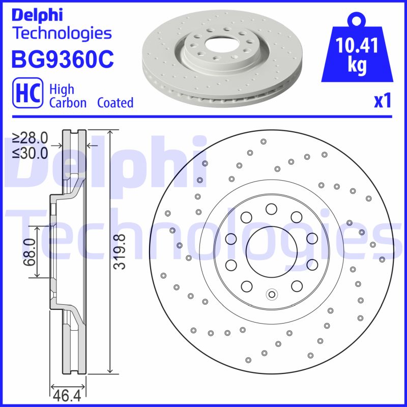 Disc frana BG9360C DELPHI