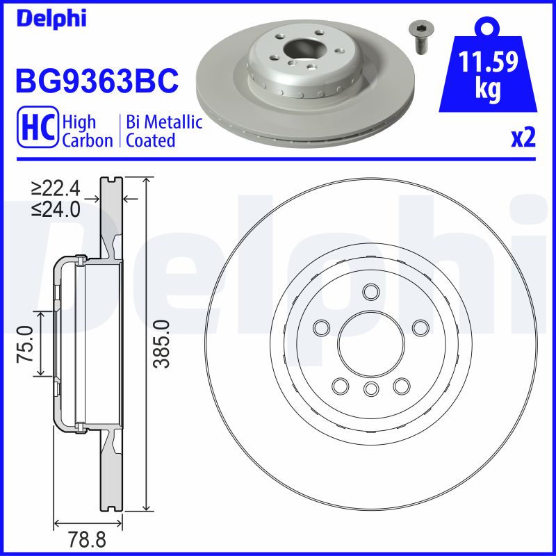 Disc frana BG9363BC DELPHI