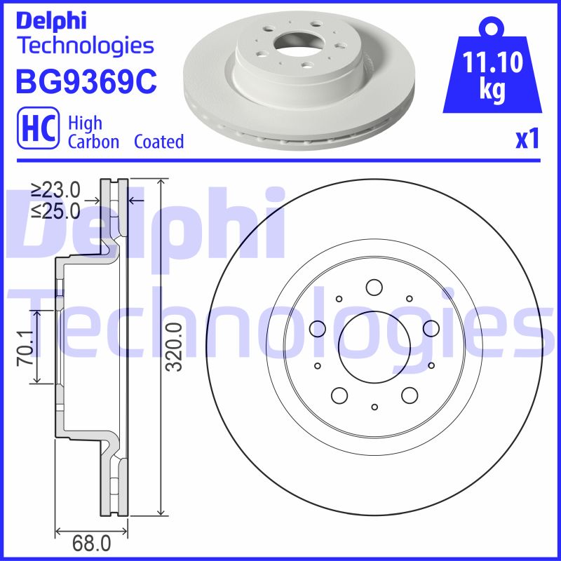 Disc frana BG9369C DELPHI